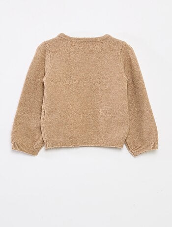 Pull col rond avec nœuds uni