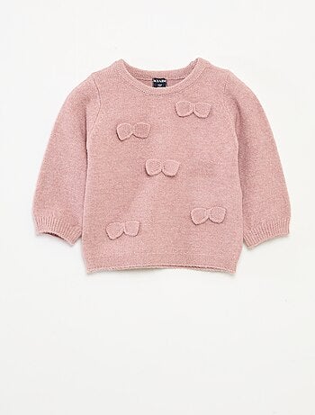 Pull col rond avec nœuds uni