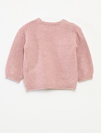 Pull col rond avec nœuds uni