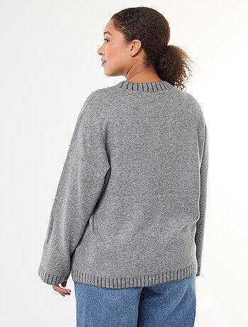 Pull col rond 'Only carmakoma' uni