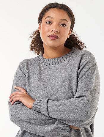 Pull col rond 'Only carmakoma' uni