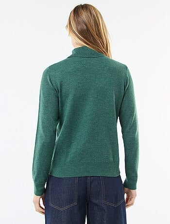 Pull col roulé uni