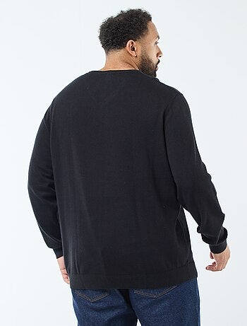 Pull col V en maille fine jauge