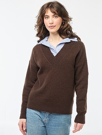 Pull col V uni