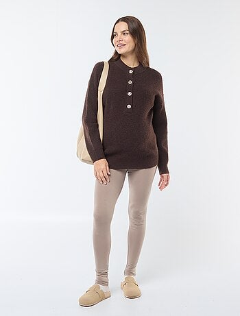 Pull d'allaitement à ouverture boutonnée