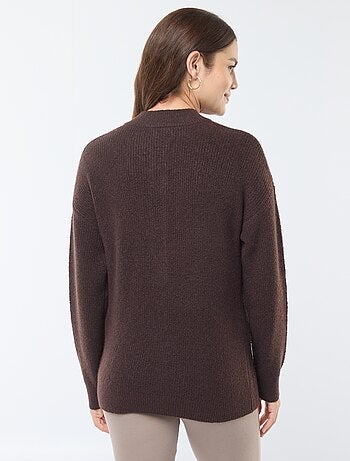 Pull d'allaitement à ouverture boutonnée