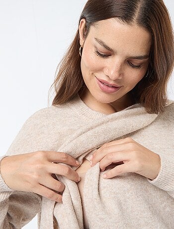 Pull d'allaitement en maille douce
