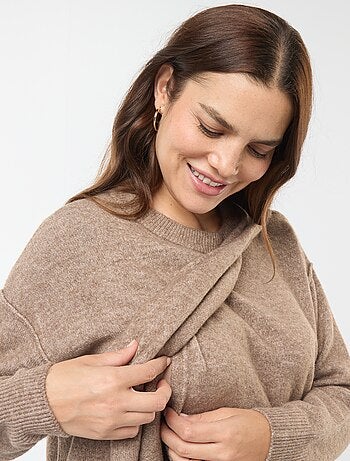 Pull d'allaitement en maille douce