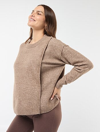 Pull d'allaitement en maille douce