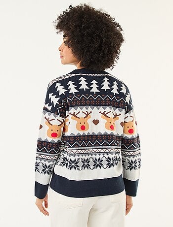 Pull de Noël en jacquard 'renne'