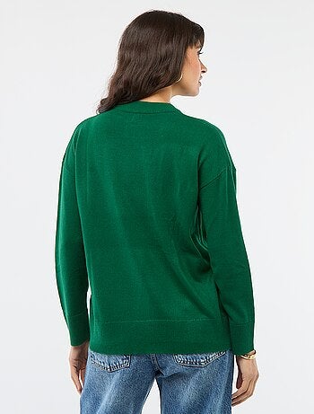 Pull de Noël imprimé chien