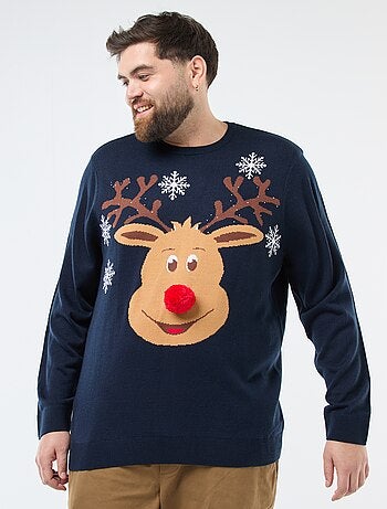 Pull de Noël imprimé 'renne'