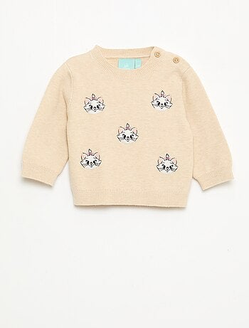 Pull 'Disney' 'Marie' en tricot avec animation fantaisie
