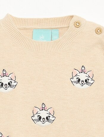 Pull 'Disney' 'Marie' en tricot avec animation fantaisie