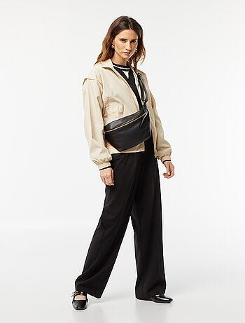 Pull en fine maille côtelée bicolore