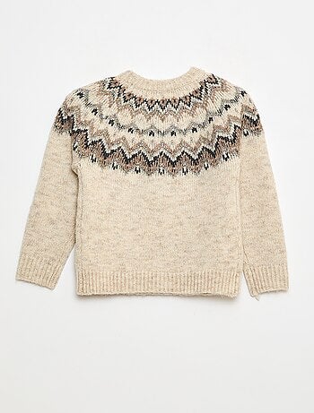 Pull en laine motif jacquard