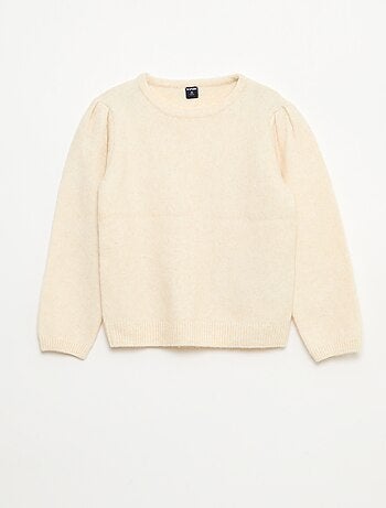 Pull en maille avec collerette amovible