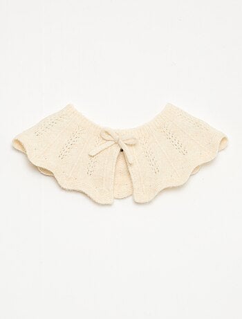 Pull en maille avec collerette amovible