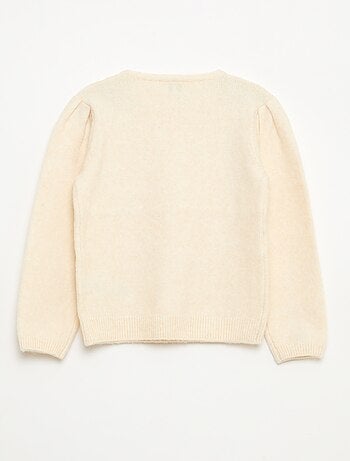 Pull en maille avec collerette amovible
