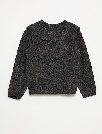Pull en maille avec collerette amovible
