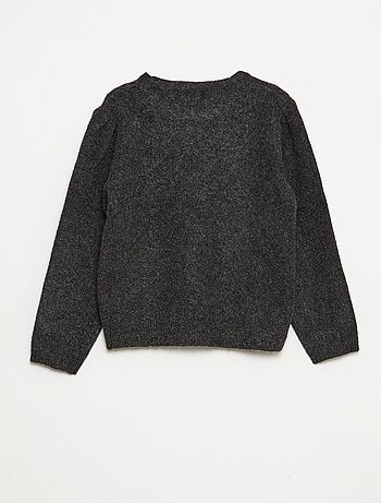 Pull en maille avec collerette amovible