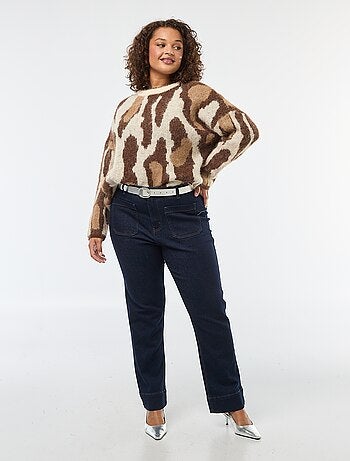 Pull en maille avec imprimé peau de bête