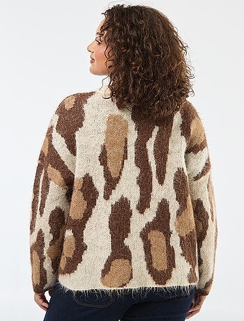Pull en maille avec imprimé peau de bête