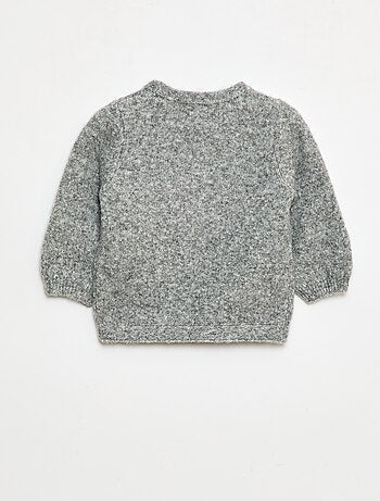 Pull en maille avec nœud fantaisie devant