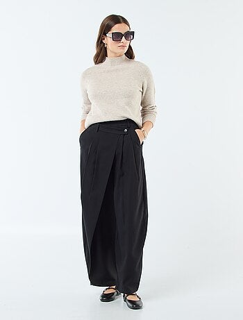Pull en maille col montant