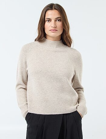 Pull en maille col montant