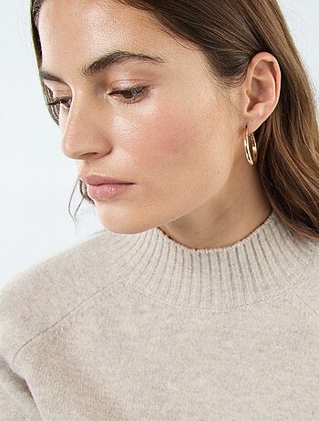 Pull en maille col montant