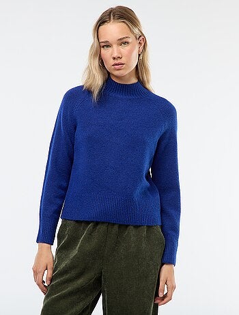 Pull en maille col montant