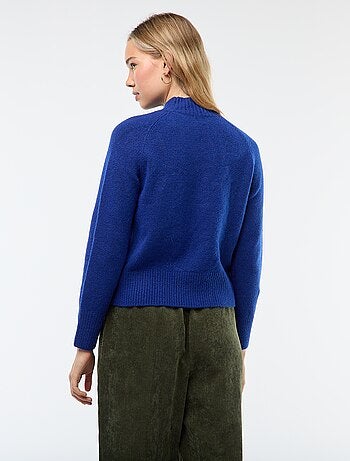 Pull en maille col montant