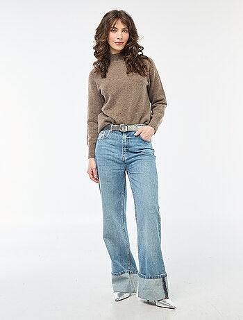 Pull en maille col montant