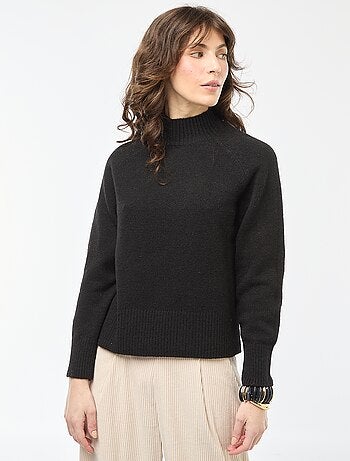 Pull en maille col montant