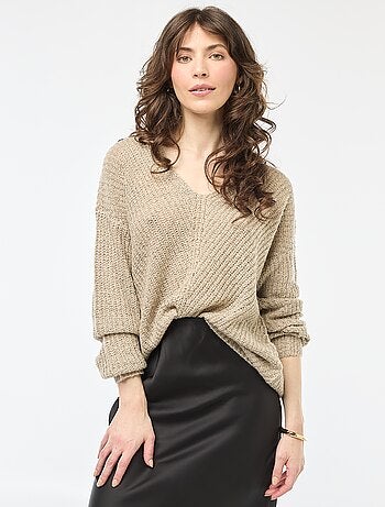Pull en maille col V 'JDY'