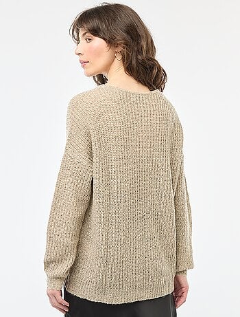 Pull en maille col V 'JDY'