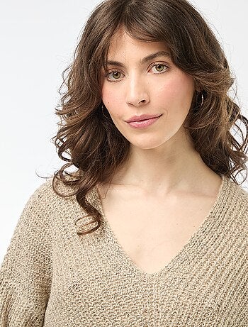 Pull en maille col V 'JDY'