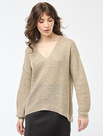 Pull en maille col V 'JDY'