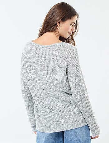 Pull en maille col V 'JDY'