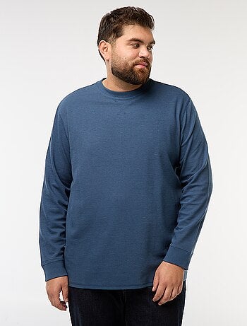 Pull en maille côtelée et col rond
