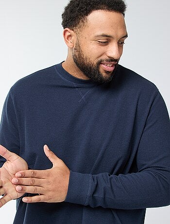 Pull en maille côtelée et col rond