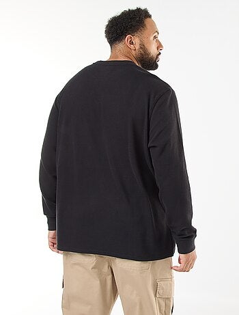 Pull en maille côtelée et col rond
