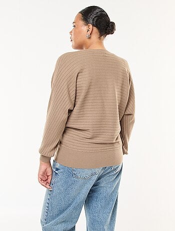 Pull en maille côtelée