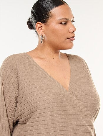 Pull en maille côtelée