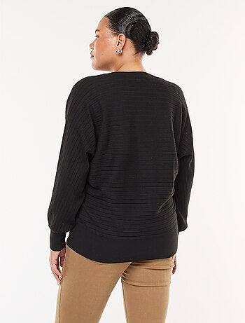 Pull en maille côtelée
