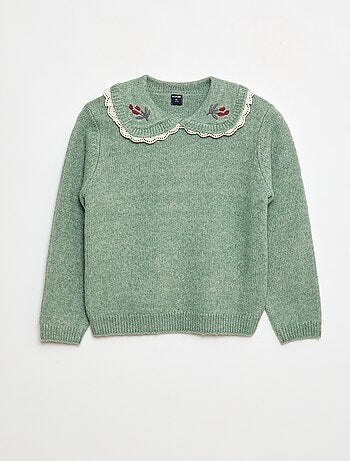 Pull en maille douce avec col claudine