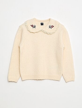 Pull en maille douce avec col claudine