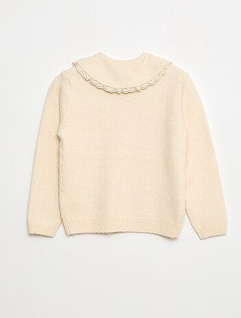 Pull en maille douce avec col claudine