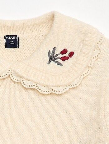 Pull en maille douce avec col claudine